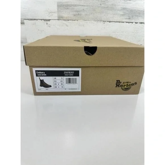 The Dr. Martens 8207 Crazy Horse Dark Brown Distressed Boots  display picture 1